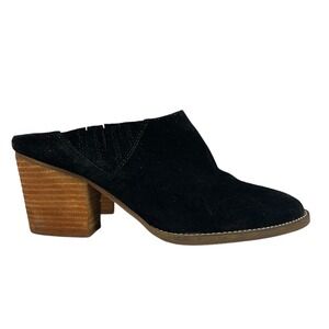 Blondo Norwich Waterproof Black‎ Leather Block Heel Clog Womens Size 8